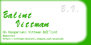 balint vittman business card